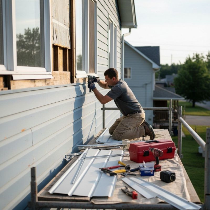Tin Siding Repair detail
